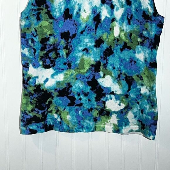 Jones New York Collection Button Up Tank Women Small Multi Color Light Weight - Picture 4 of 8